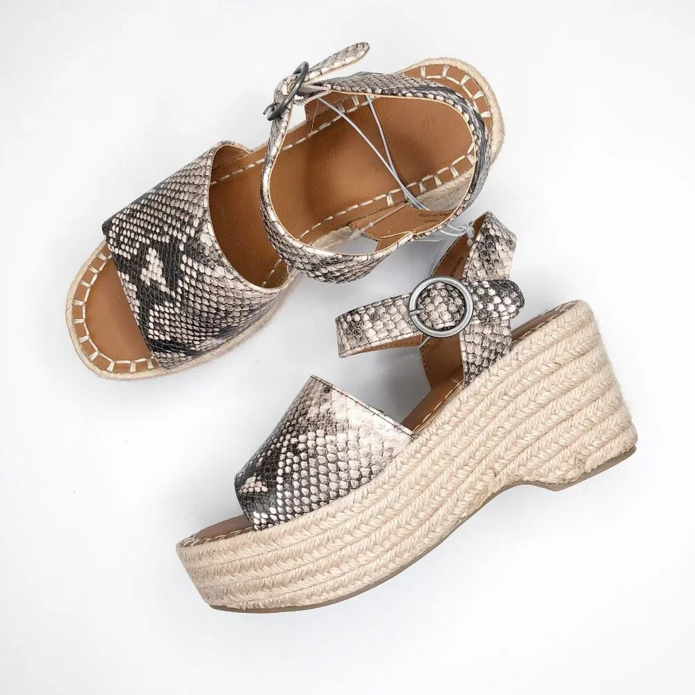 NEW Universal Thread Snake Print Espadrille Wedge Size 7